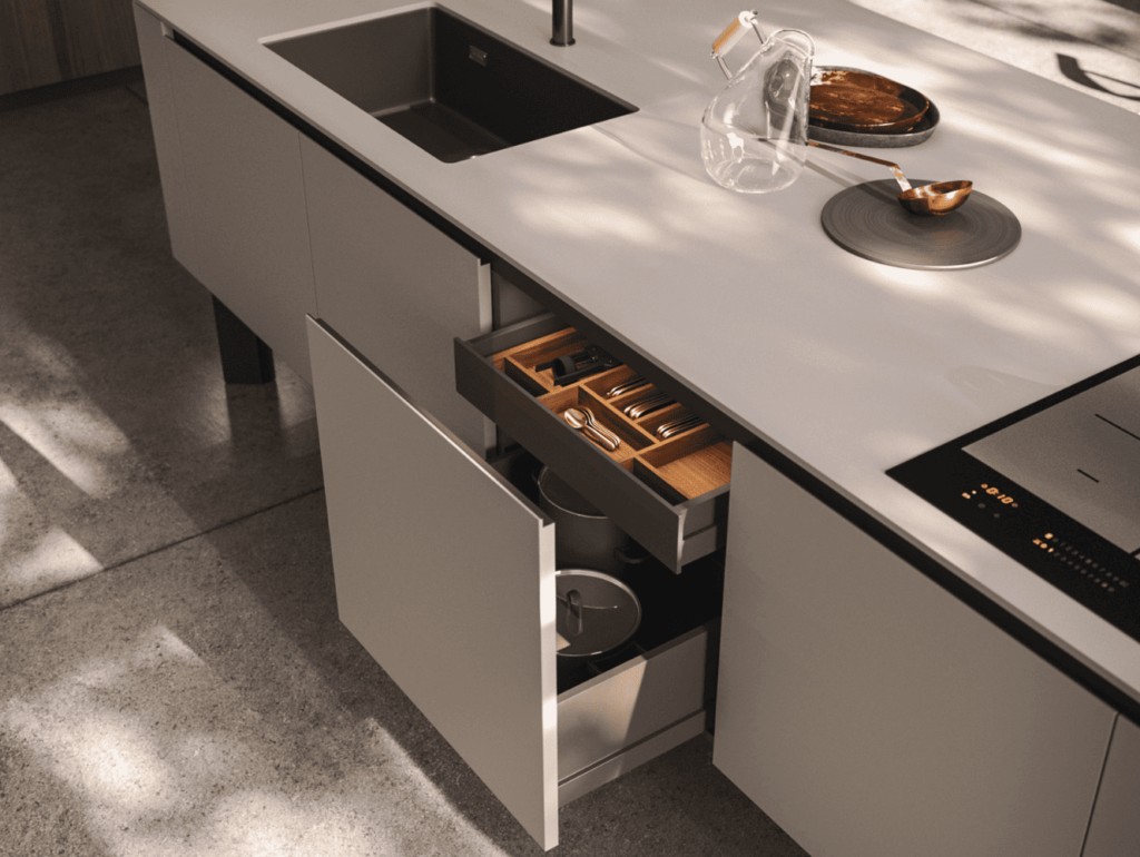 Armario bajo de cocina con cajón extraíble