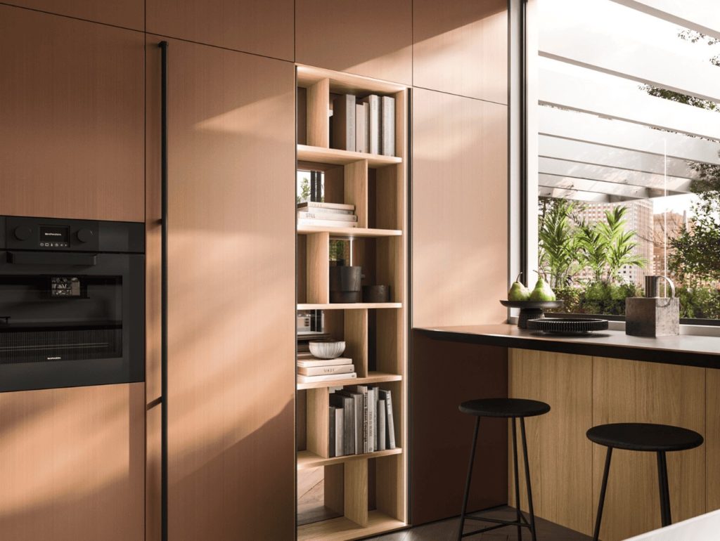Armarios columna de cocina con electrodomésticos integrados