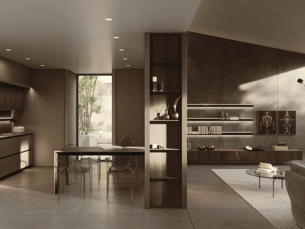 Armarios columna de cocina que llegan hasta el techo