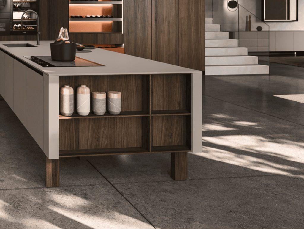 Mueble auxiliar de cocina con estantes abiertos